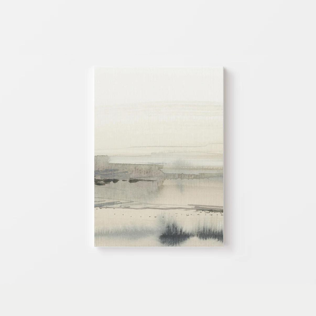 Abstract Watercolour River Canvas