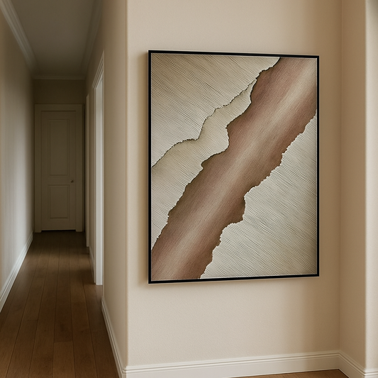 Abstract Brown & Beige Oil Painting