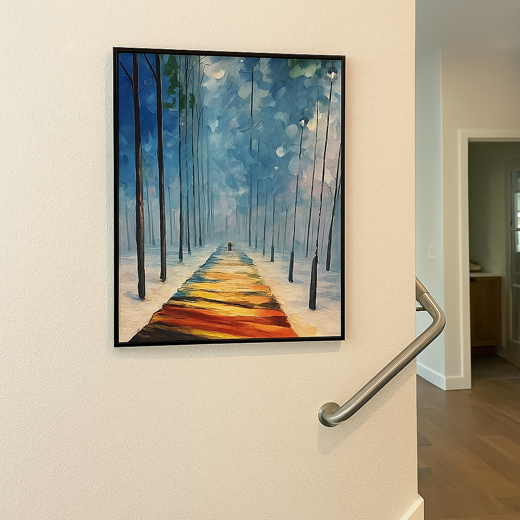 Snow Alley Oil Painting