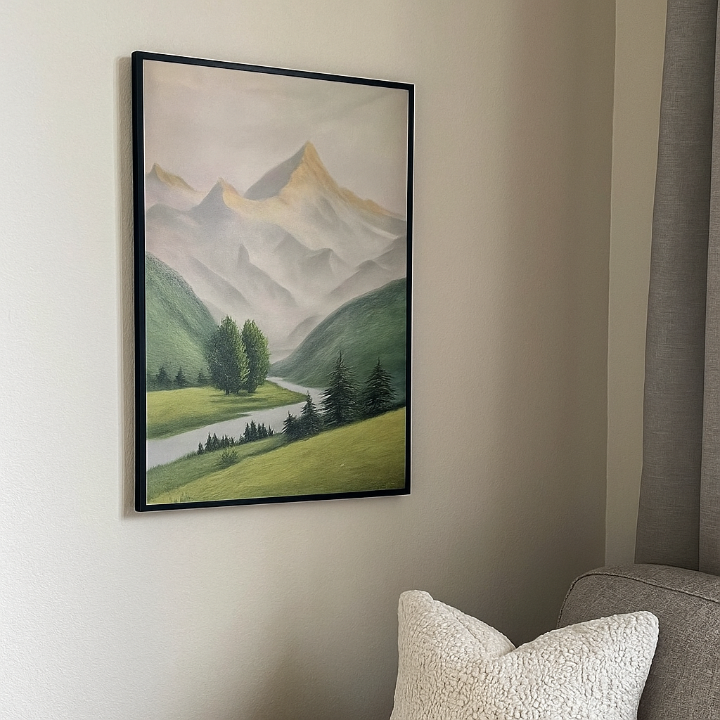 Green Mountain Oil Painting