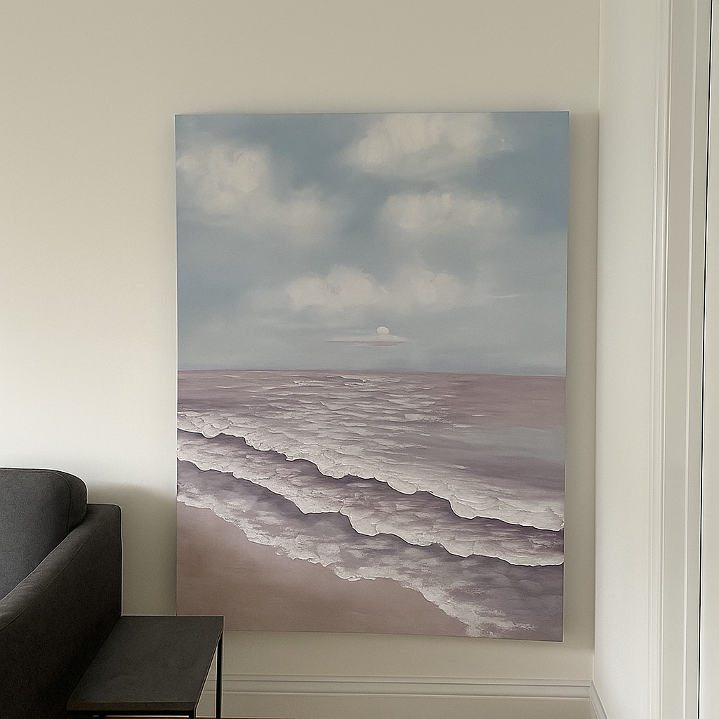 Neutral Beach Oil Painting