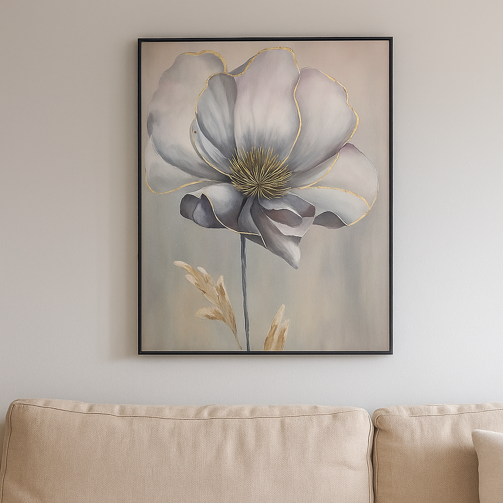 Gold Flower Oil Painting