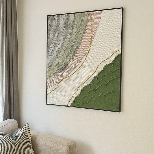 Texture Green Oil Painting