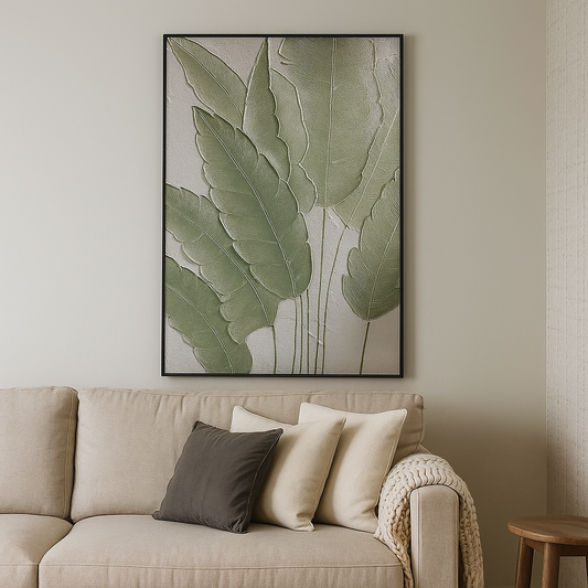 Ancient Leaf Oil Painting