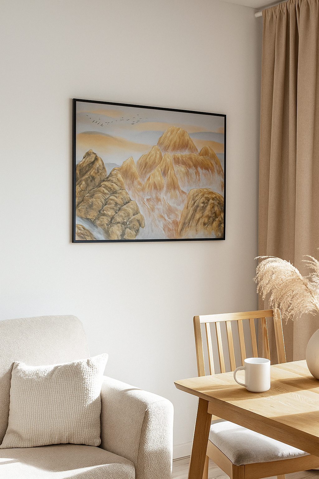 Gold Mountain Oil Painting