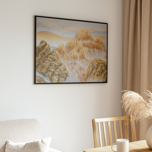 Gold Mountain Oil Painting