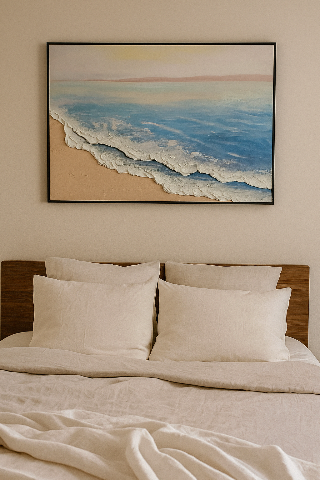Blue Beach Oil Painting