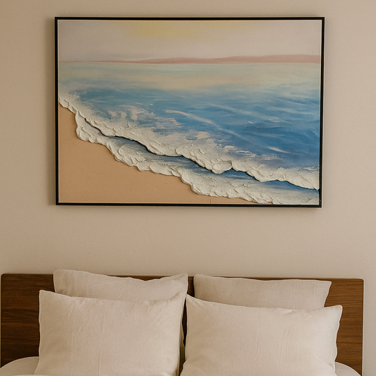 Blue Beach Oil Painting