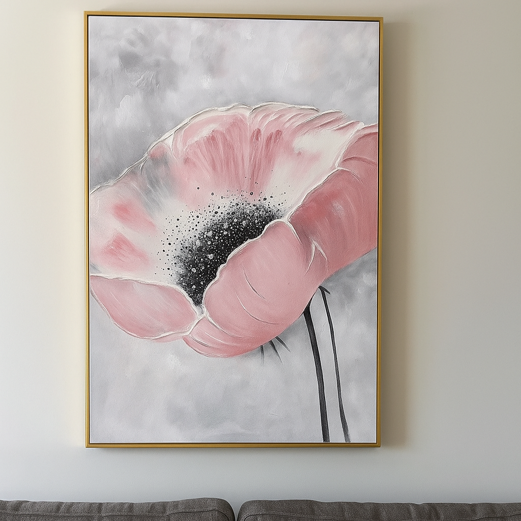Pink Flower Oil Painting