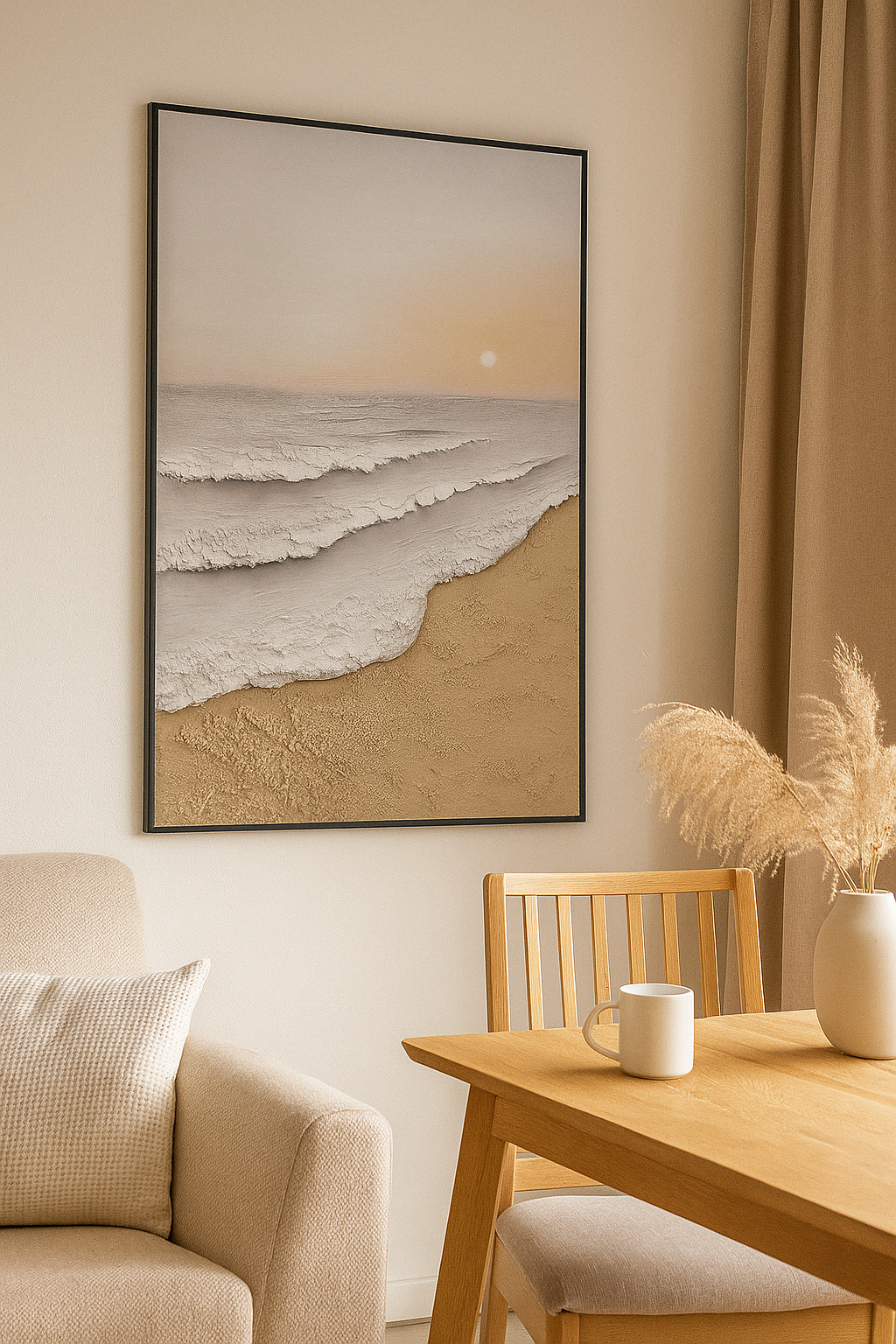 Sunset Beach Oil Painting