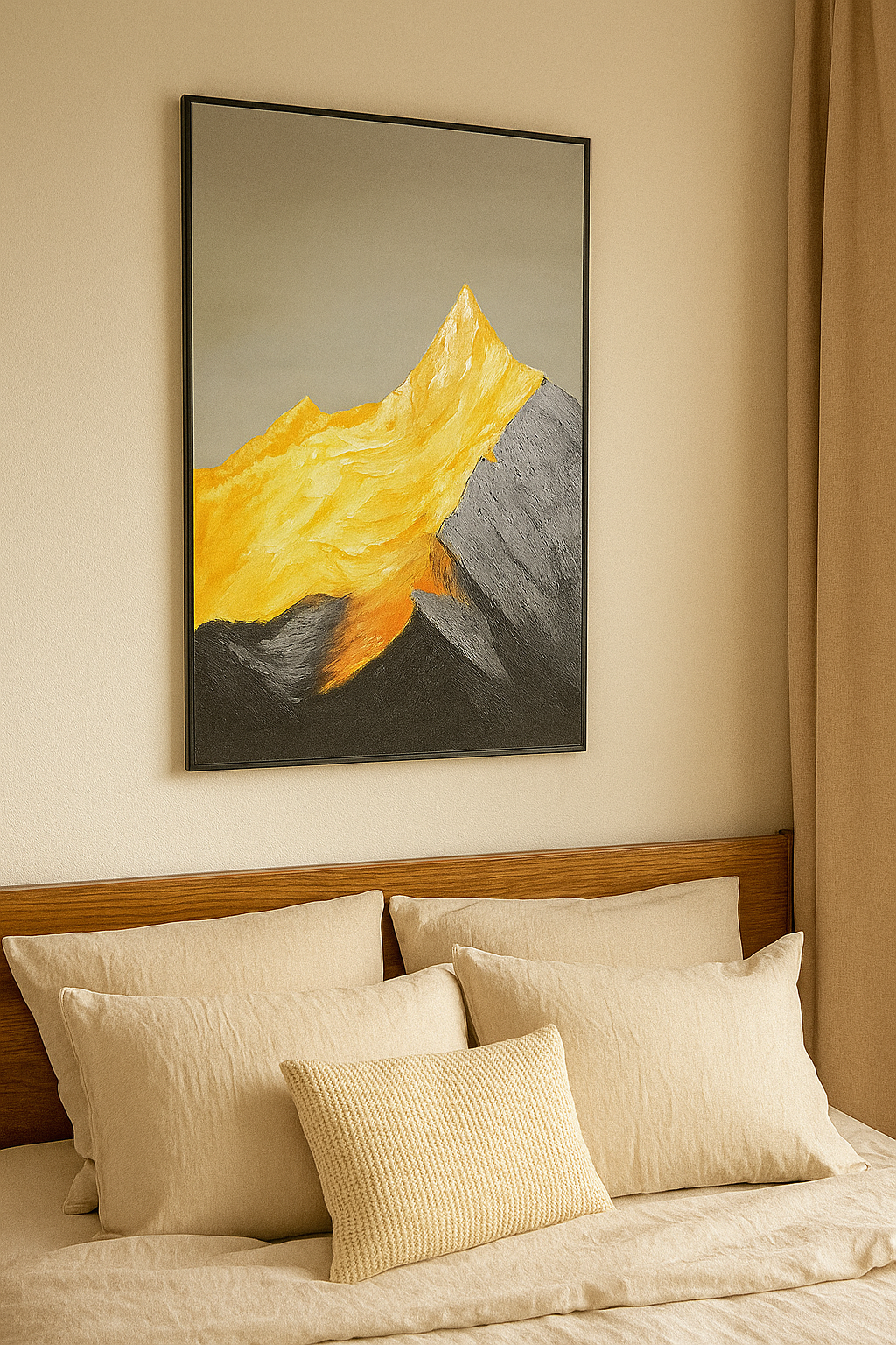 Sunset Mountain Oil Painting