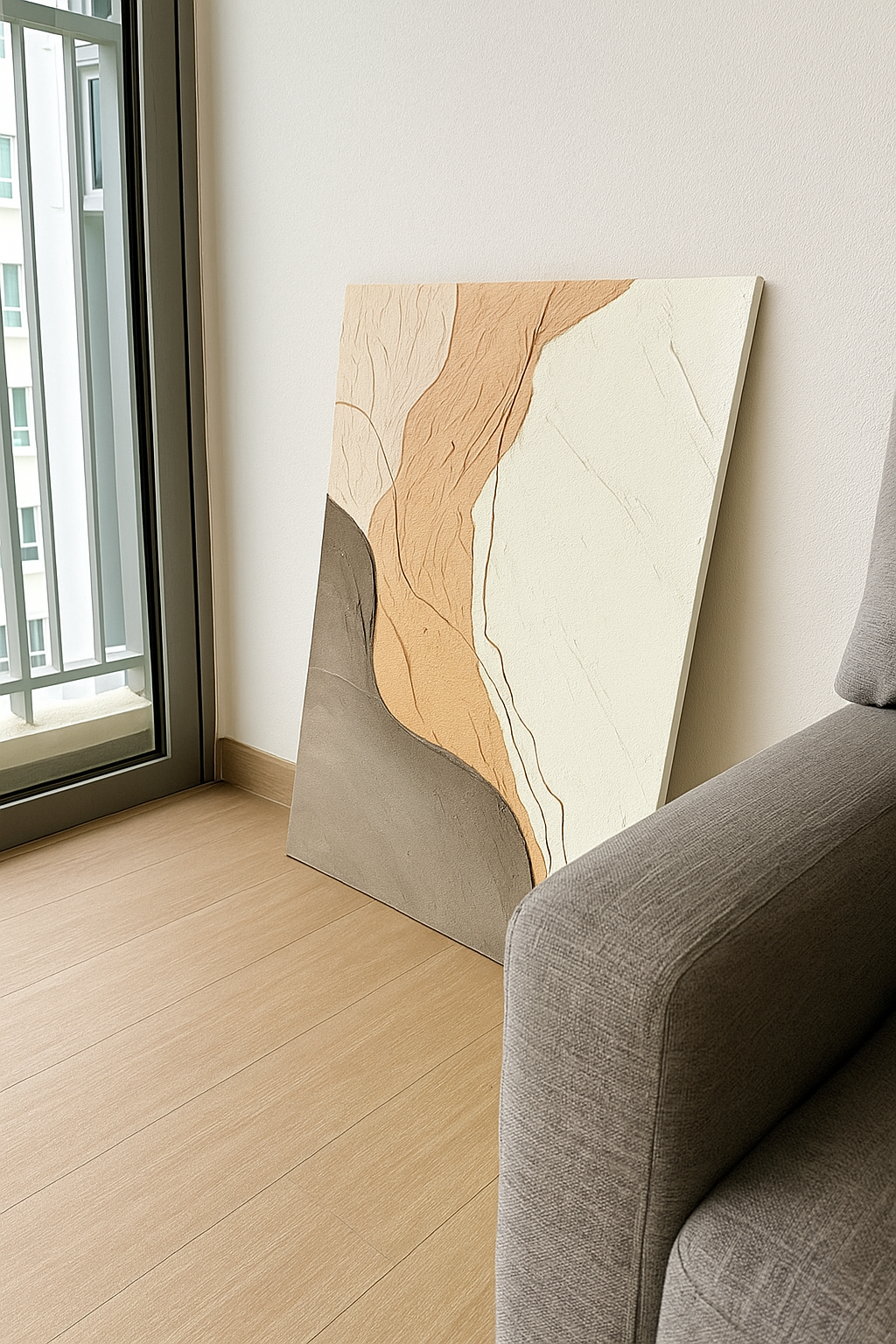 Textured Neutral Oil Painting