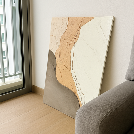 Textured Neutral Oil Painting