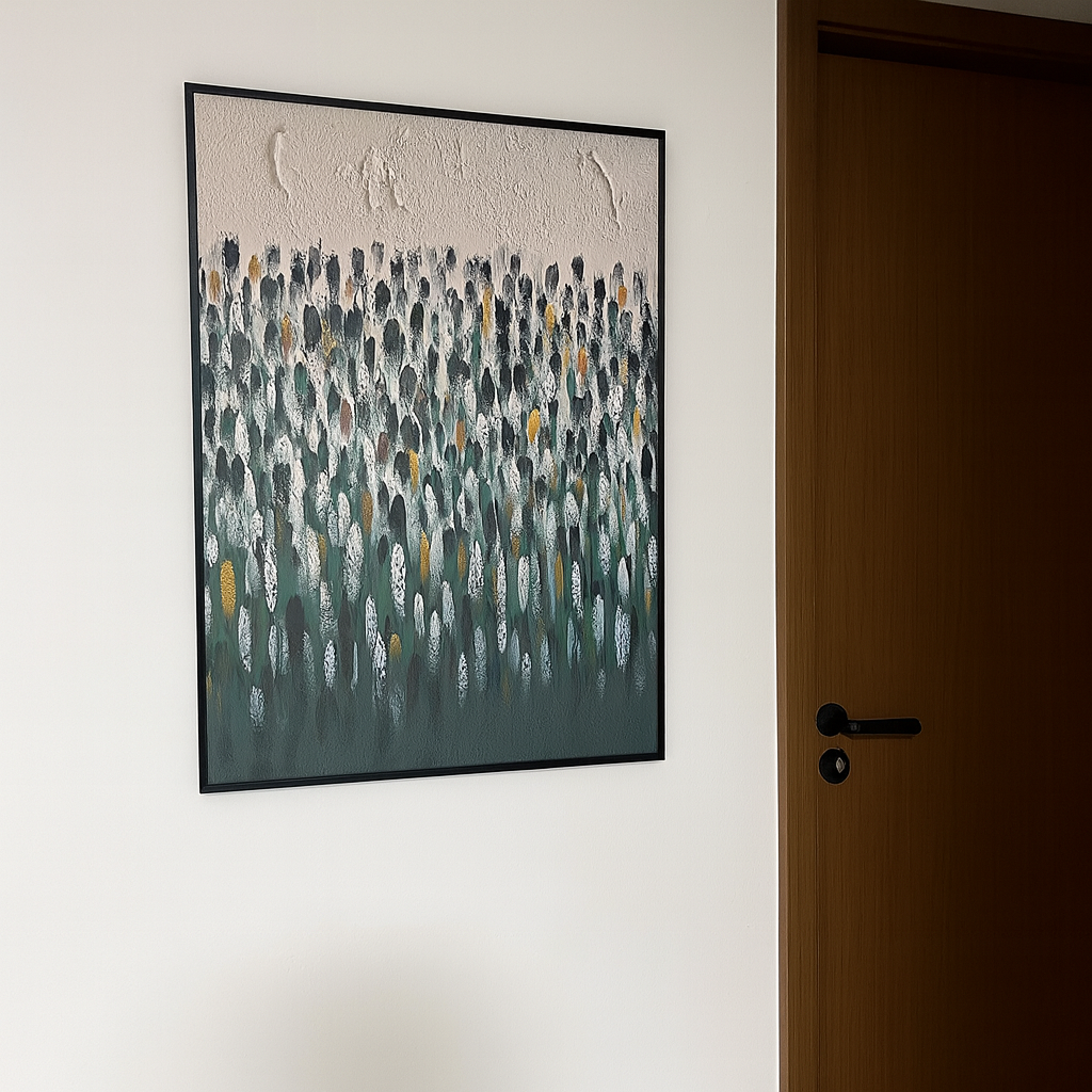 Green Dots Oil Painting