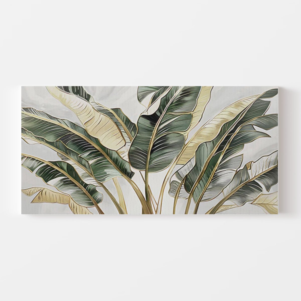 Green Botanical Large Canvas