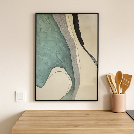 Abstract Green Oil Painting