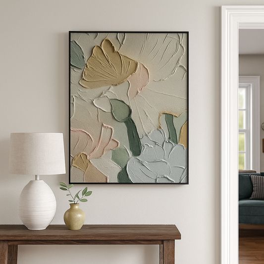 Abstract Green Palette Oil Painting