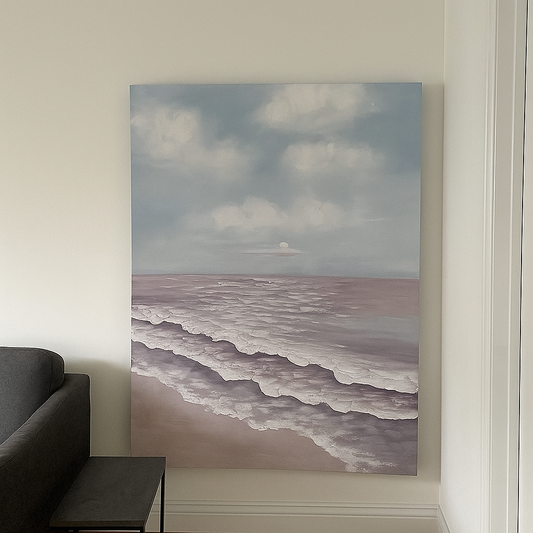 Neutral Beach Oil Painting