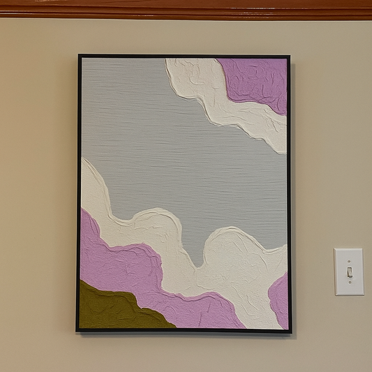 Texture Pink Oil Painting