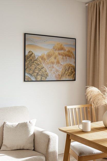Gold Mountain Oil Painting