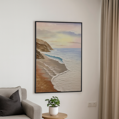 Sunrise Beach Oil Painting