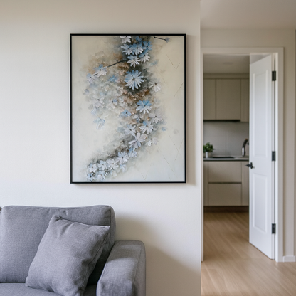 Blue Daisy Oil Painting