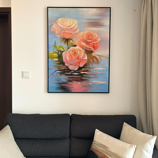 River Rose Oil Painting