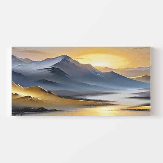 Sunset Mountain Large Canvas