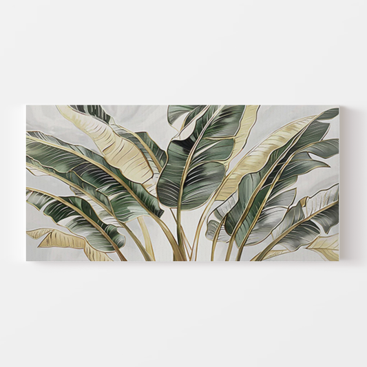 Green Botanical Large Canvas
