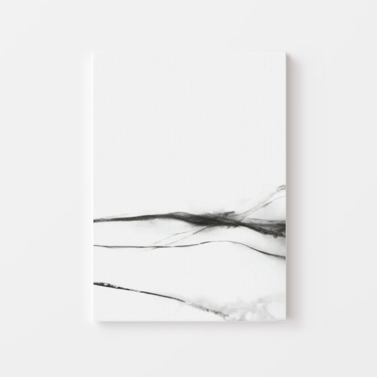 Abstract Black and White Line Canvas