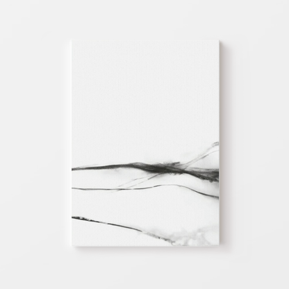 Abstract Black and White Line Canvas