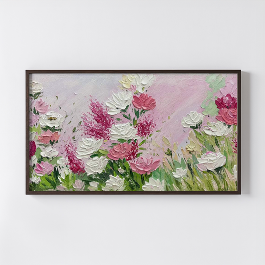 Blush Garden Oil Painting