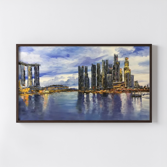 Singapore River Oil Painting