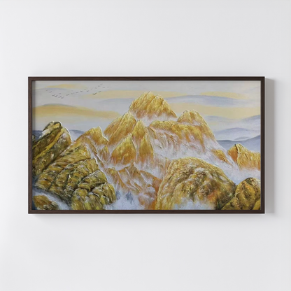 Golden Mountain Oil Painting