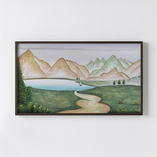 Nature Farm Oil Painting