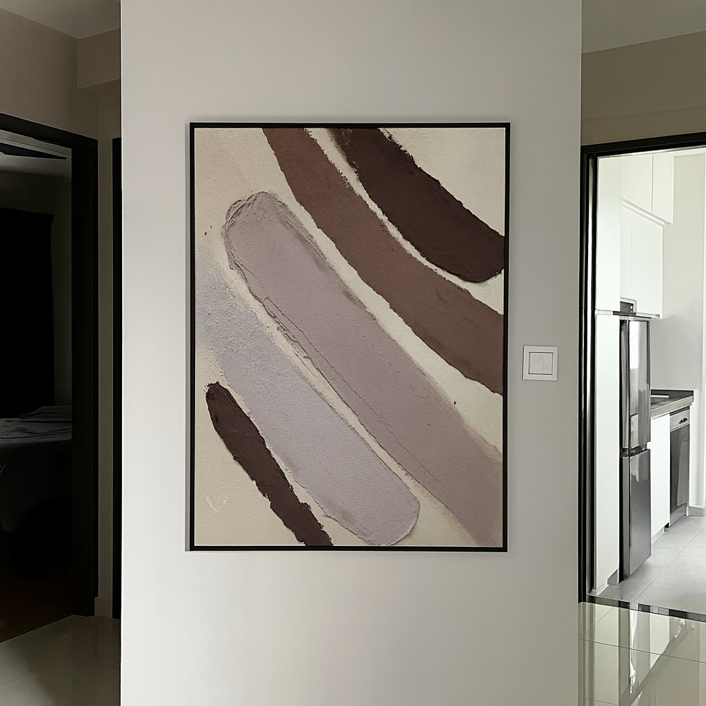 Textured Brown Brush Oil Painting